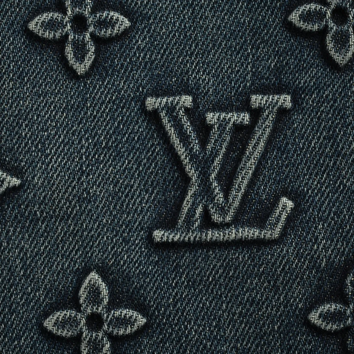 Louis Vuitton/Louis Vuitton 25ss presbyopic embossed denim shorts